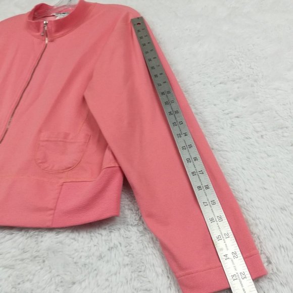 Vintage Weekend‎ Traffic Womens Jacket Sweatshirt Full Zip Pink Mock Neck XL - Picture 4 of 11